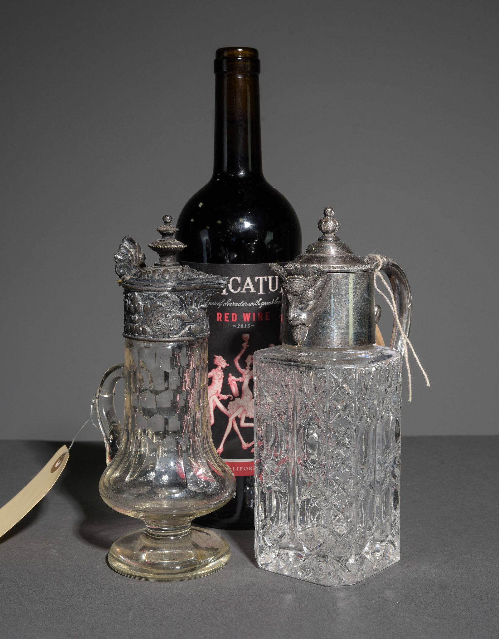 2 Small Cut Glass / Crystal Claret / Oil Jugs (1 of 4)