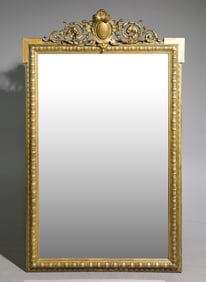 Louis XVI Style Gold Painted Framed Mirror