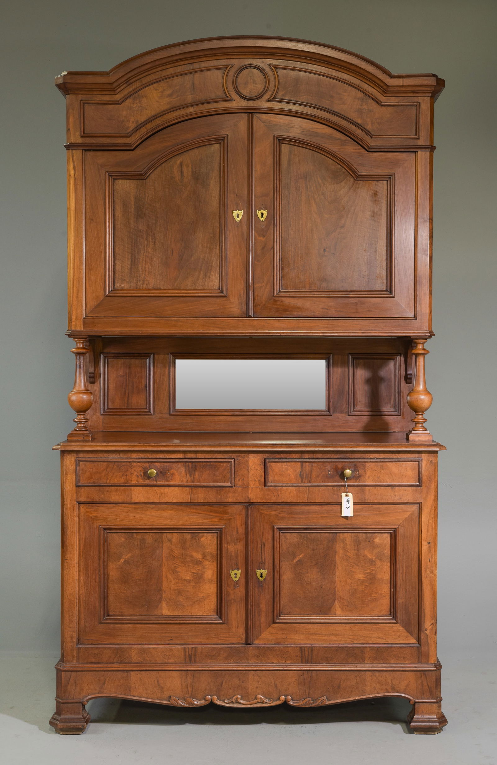 French Walnut Double Buffet: French Walnut Double Buffet - 96 in tall x 53.5 x 23