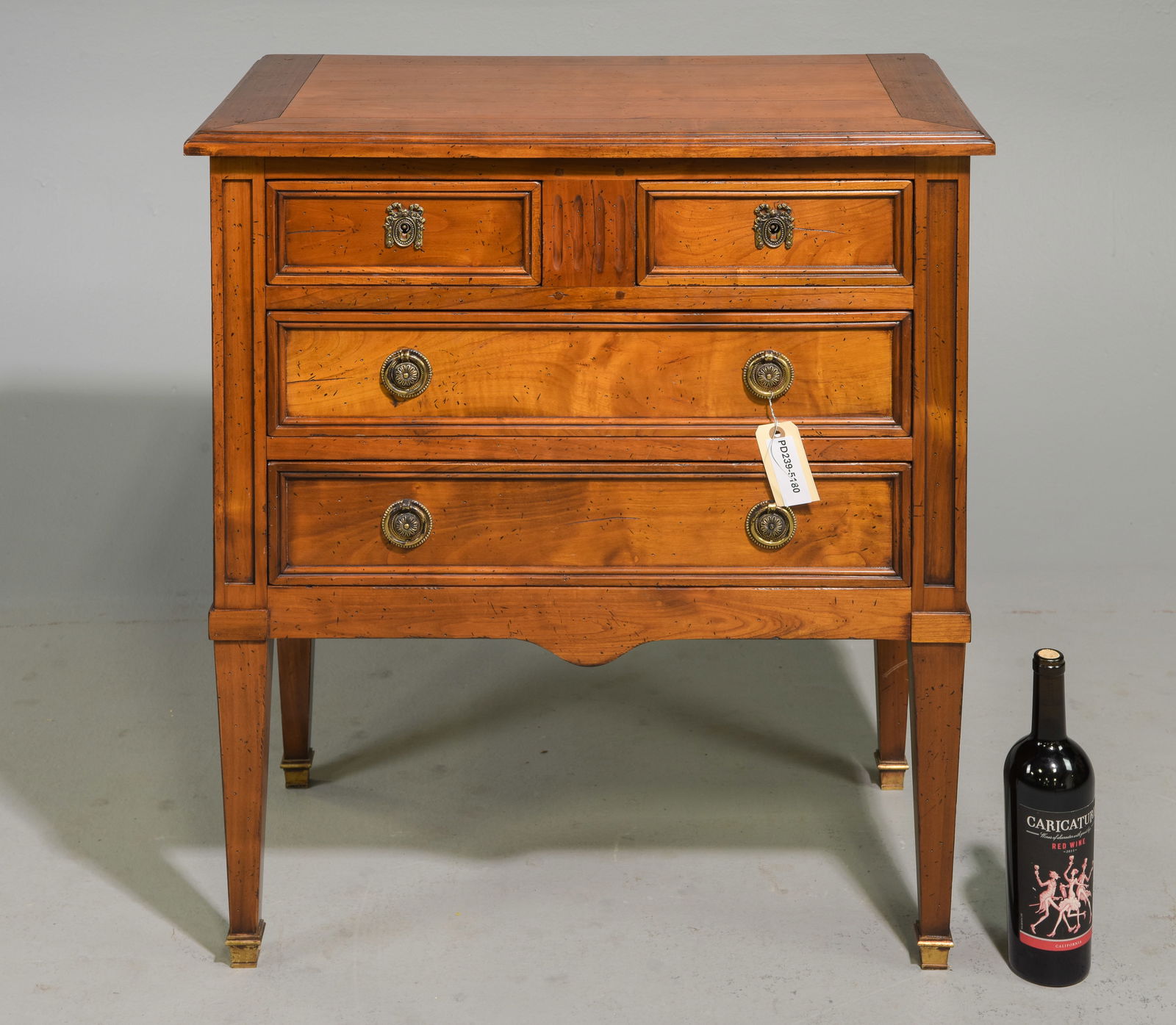 Louis XVI Style Cherry Chest / Bedside (1 of 4)