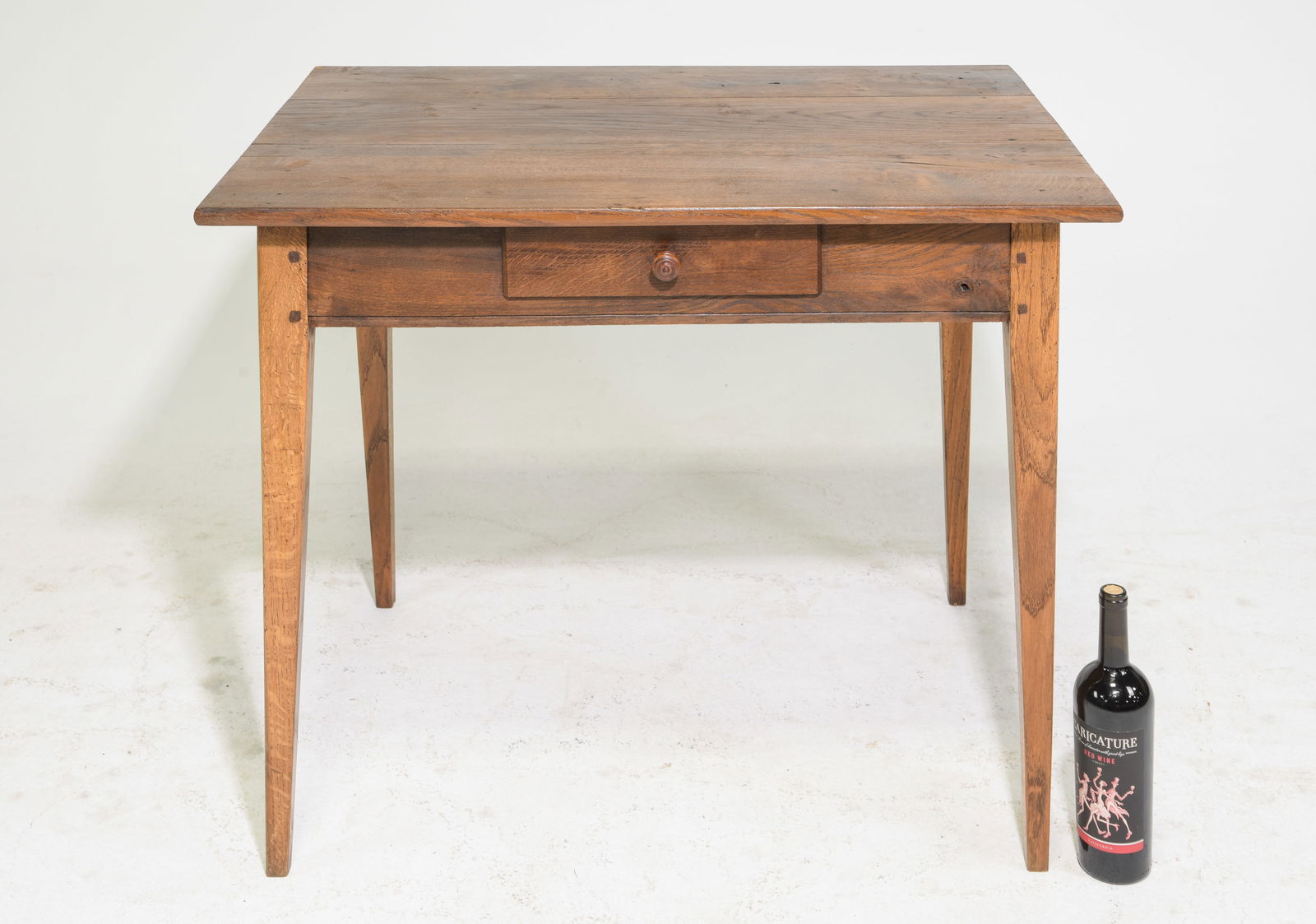 French Rustic Single Drawer Side Table (1 of 6)