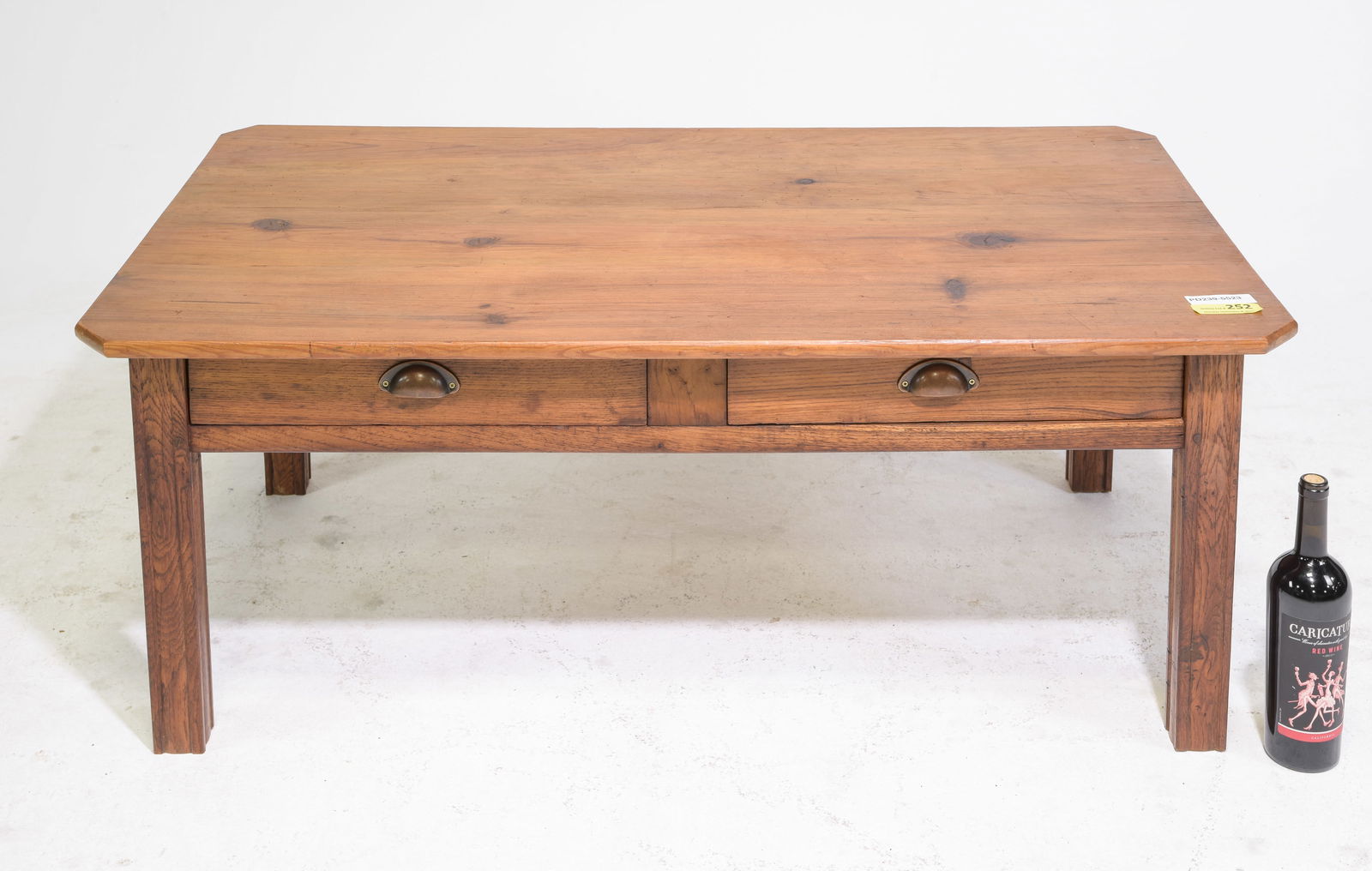 French Rustic 2 Drawer Coffee Table (1 of 6)