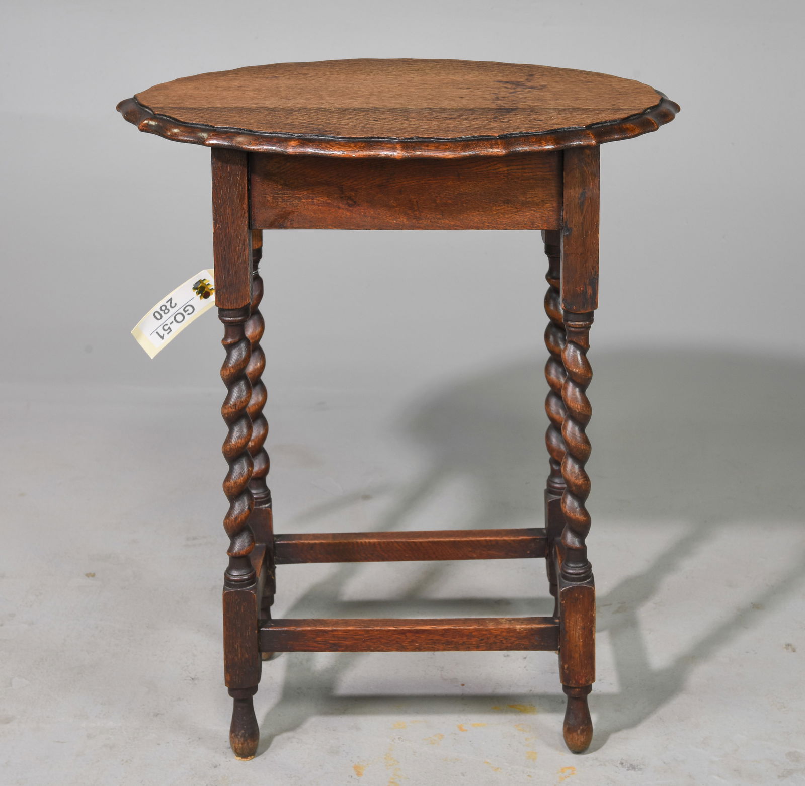 British Oak Barley Twist Oval Occasional Table (1 of 2)