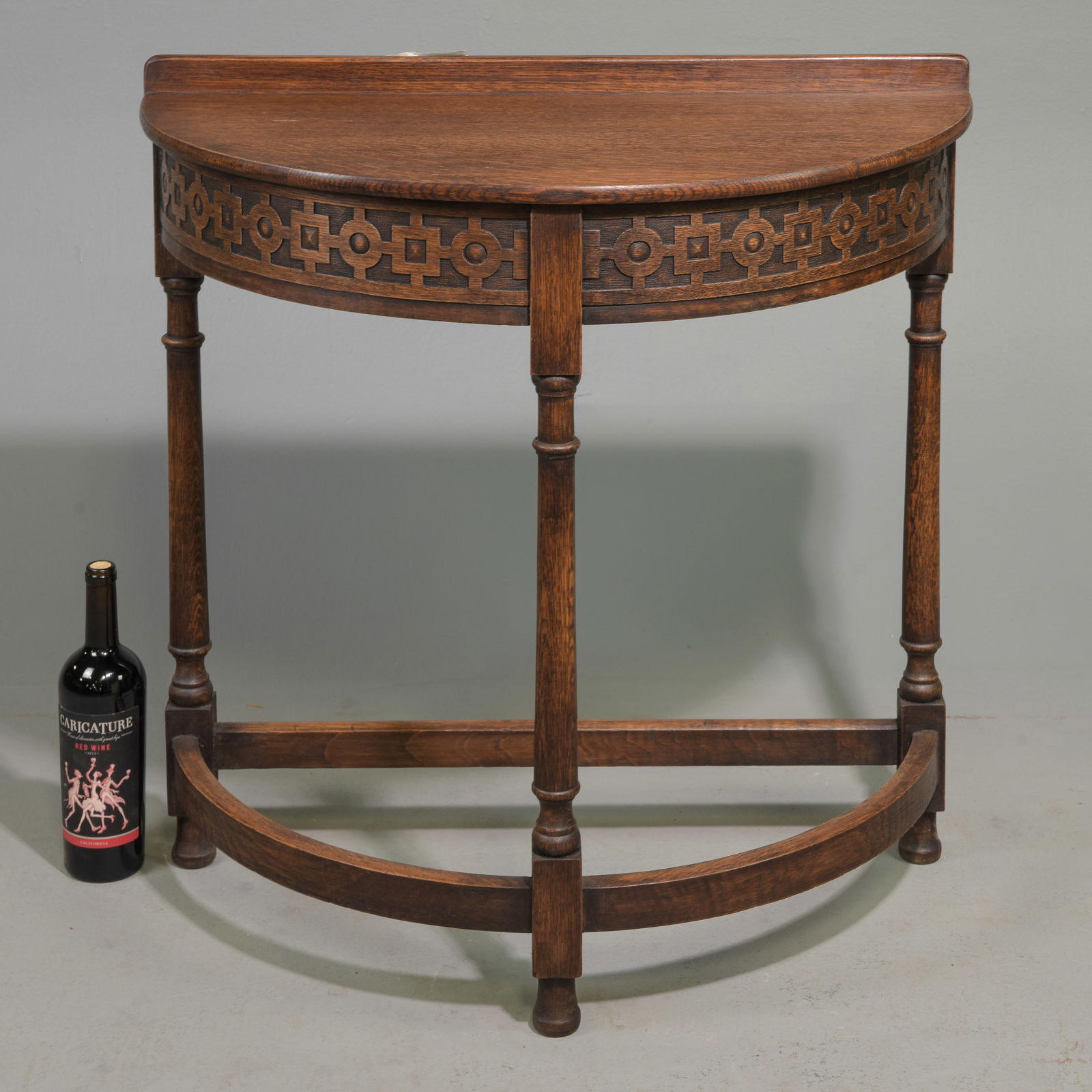 British Carved Oak Occasional Table (1 of 4)