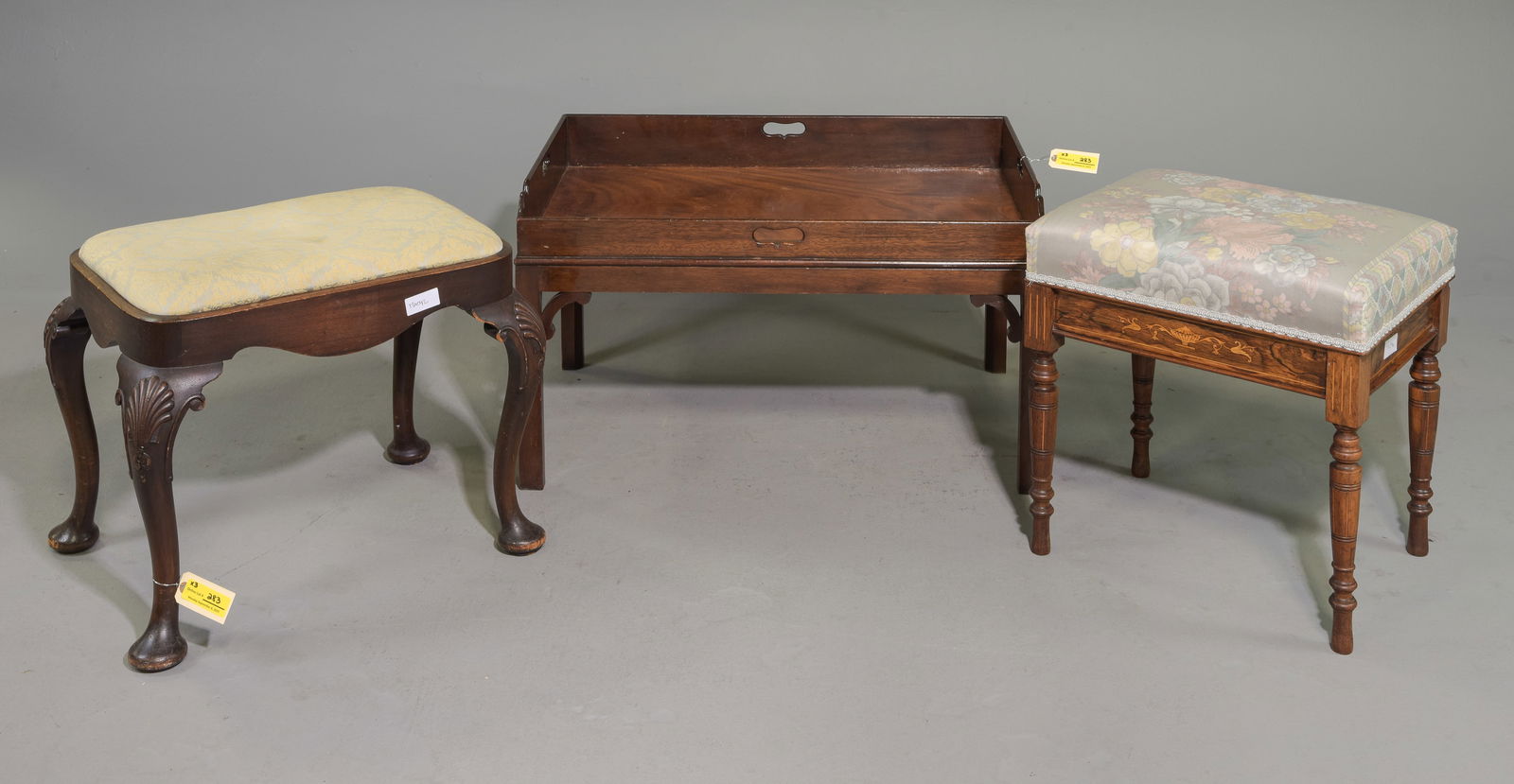 3pcs - Two English Stools & Butlers Coffee Table (1 of 6)