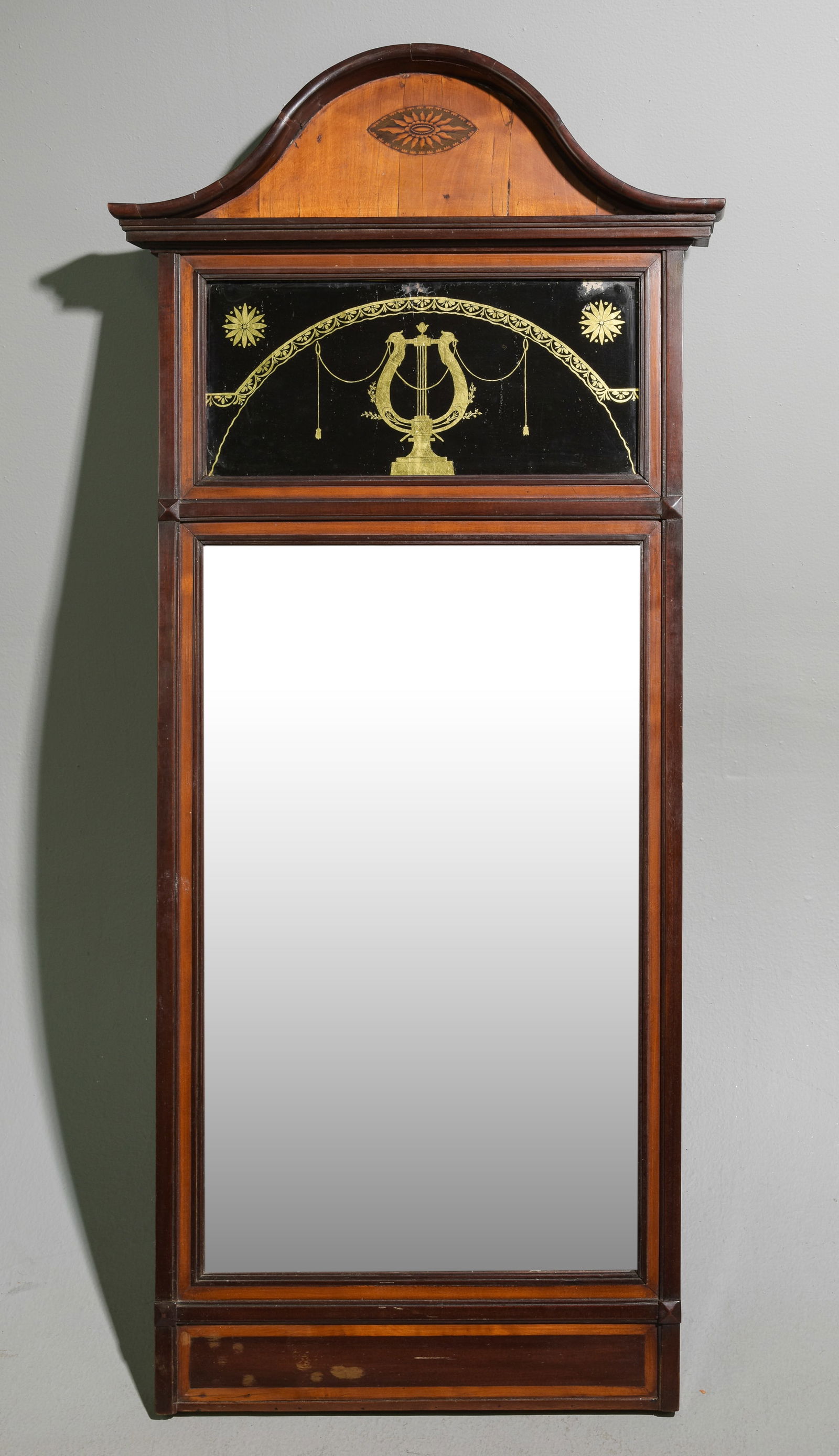 Danish Walnut Neo Classical Pier Mirror (1 of 5)