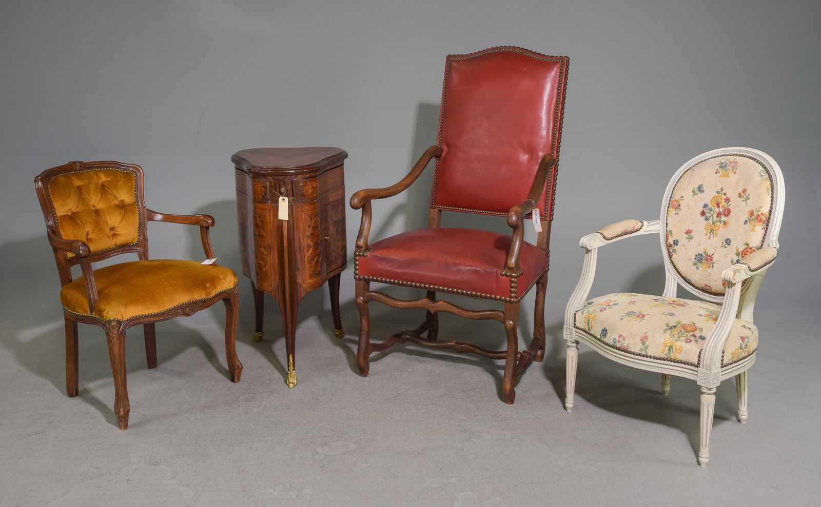 Three French Arm Chairs & Dressing Stand / Table (1 of 7)