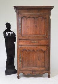 Louis XV Style Rustic Oak Cupboard c.1890's-1920's