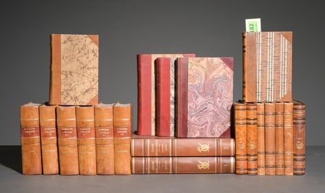20 Assorted European Leather Bound Books #1