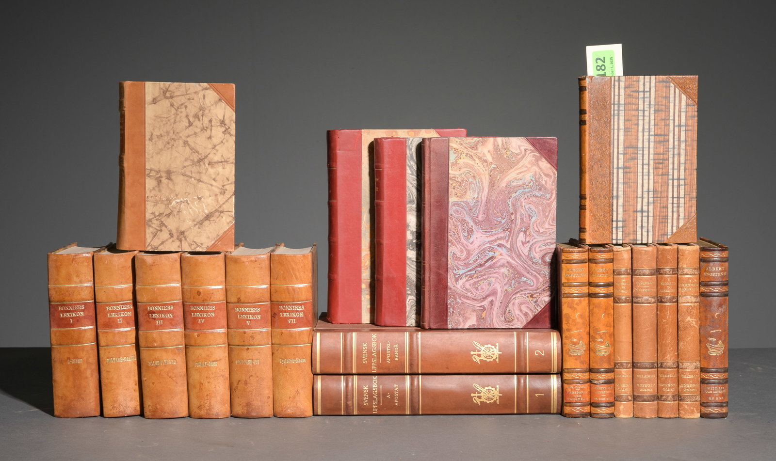 20 Assorted European Leather Bound Books #1 (1 of 5)