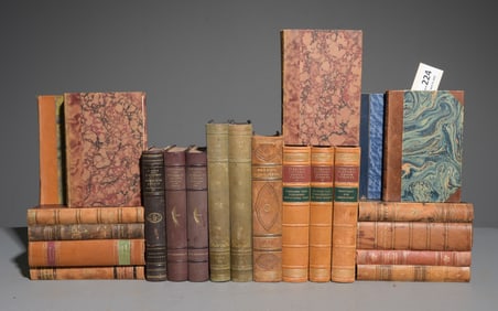 22 Leather Bound European Books / Novels