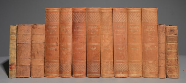 13 Leather Bound European Books / Novels