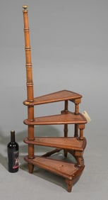French Leather Top Library Steps