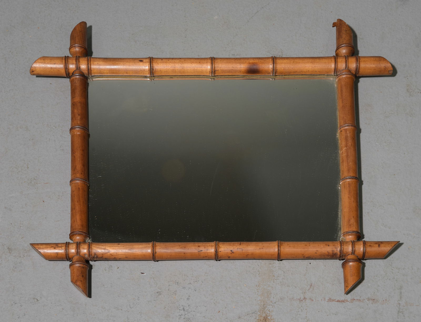 French Faux Bamboo Framed Mirror #3 (1 of 3)