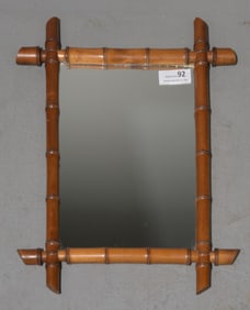 French Faux Bamboo Framed Mirror #5