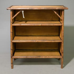 English Bamboo Bookshelf / Cabinet