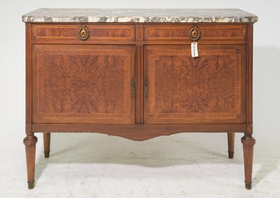 Louis XVI Style Marble Top Buffet / Sideboard #1