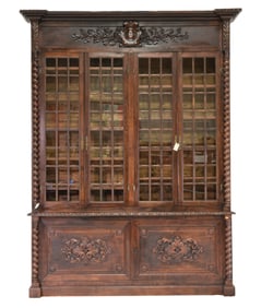 Louis XIII Style Monumental Bookcase