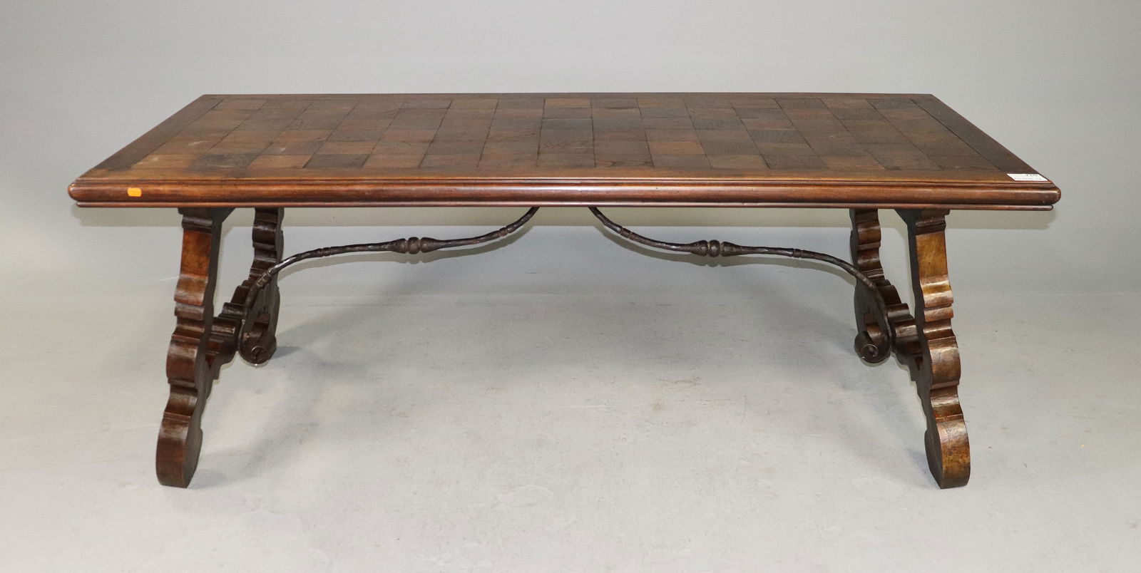 Spanish Style Iron Stretcher Base Table (1 of 6)