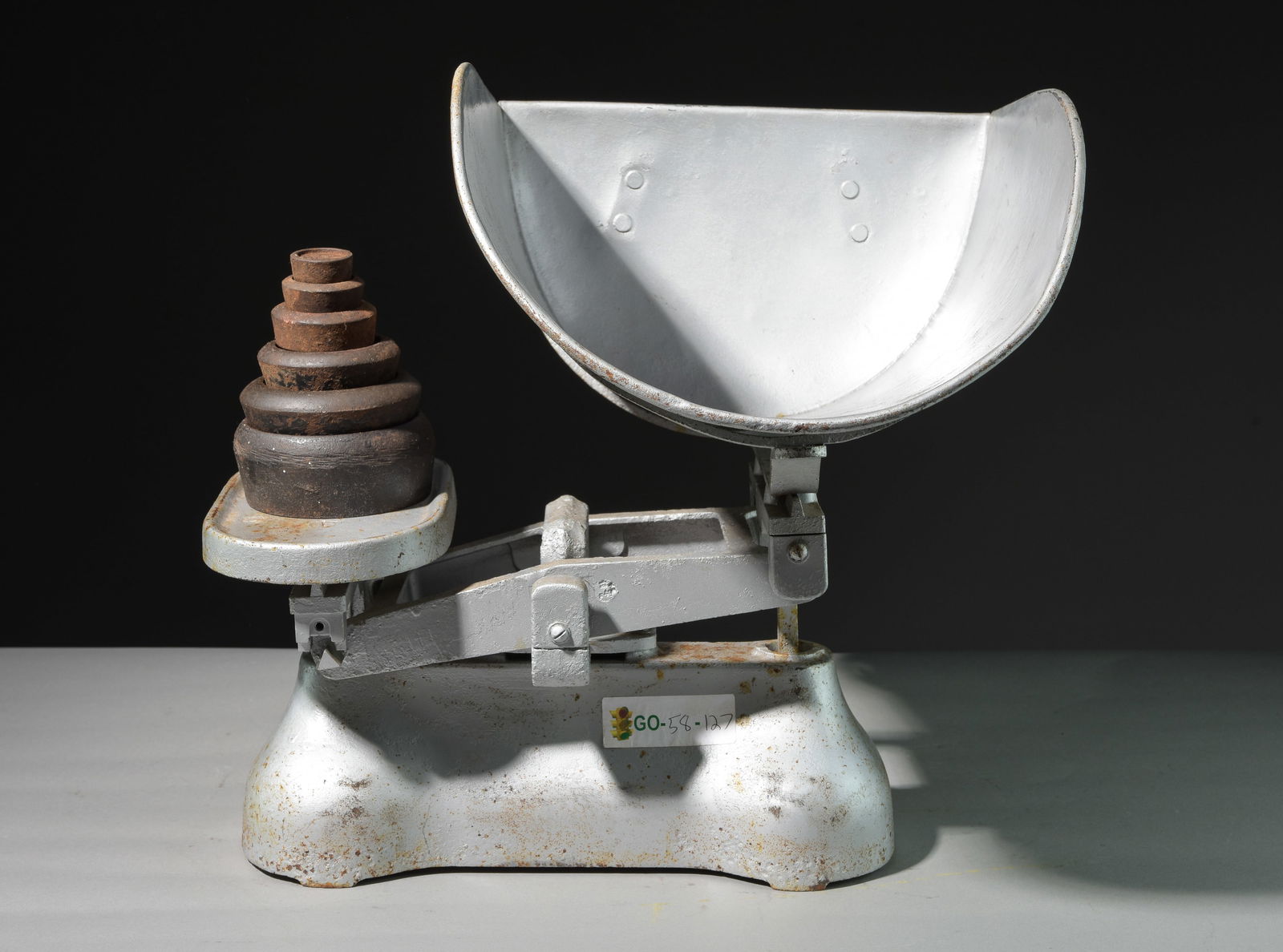 British Rustic Balance Scale with Weights (1 of 4)