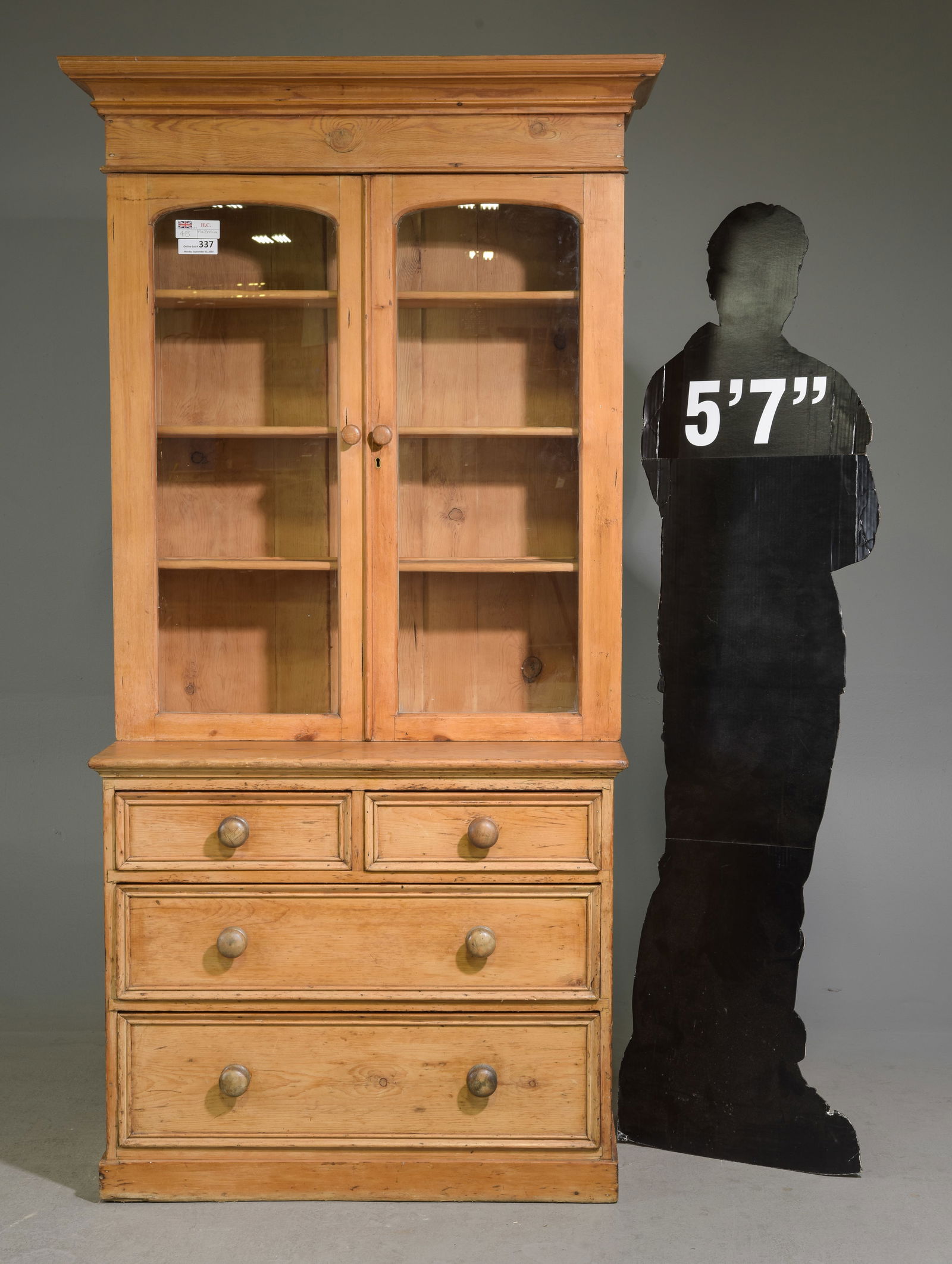 British Pine Cupboard / Bookcase (1 of 8)