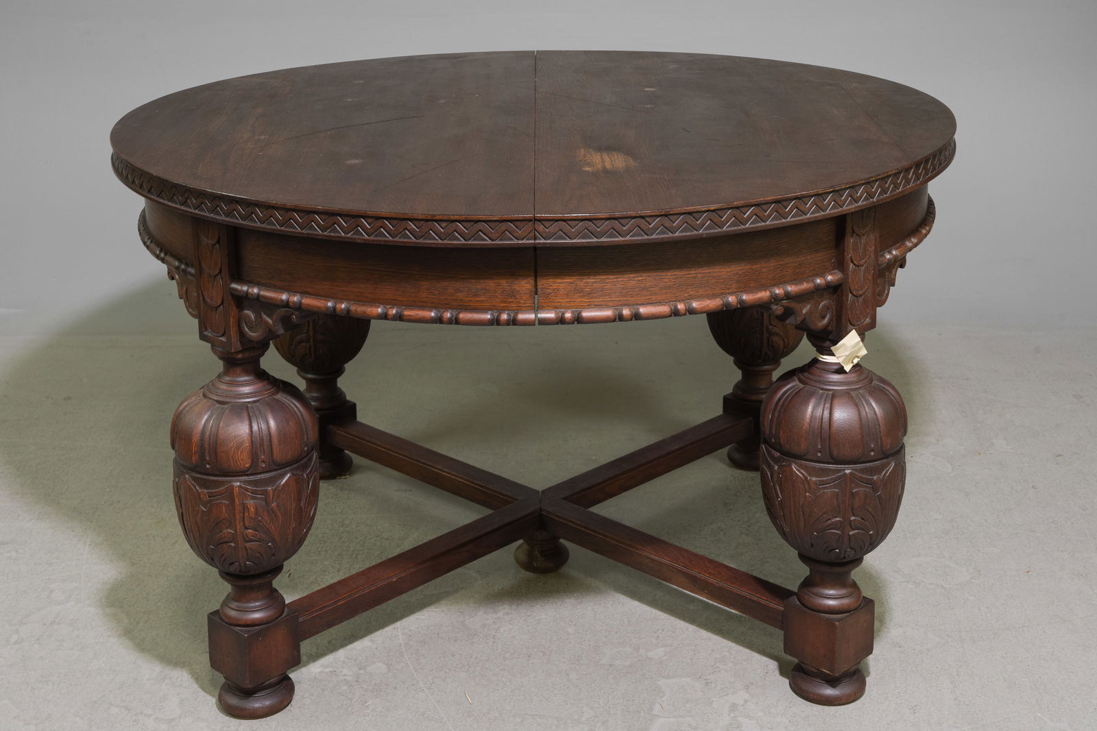 Danish Oak Round Dining / Entry Table (1 of 4)