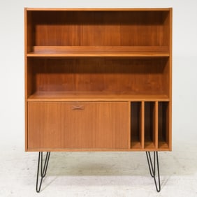 Mid Century Modern Bookshelf on Hair Pin Legs
