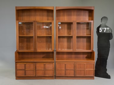 2 Mid Century Wall Units / Bookshelves - Nathan