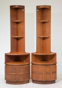 2 Mid Century Modern Corner Cabinets - Nathan
