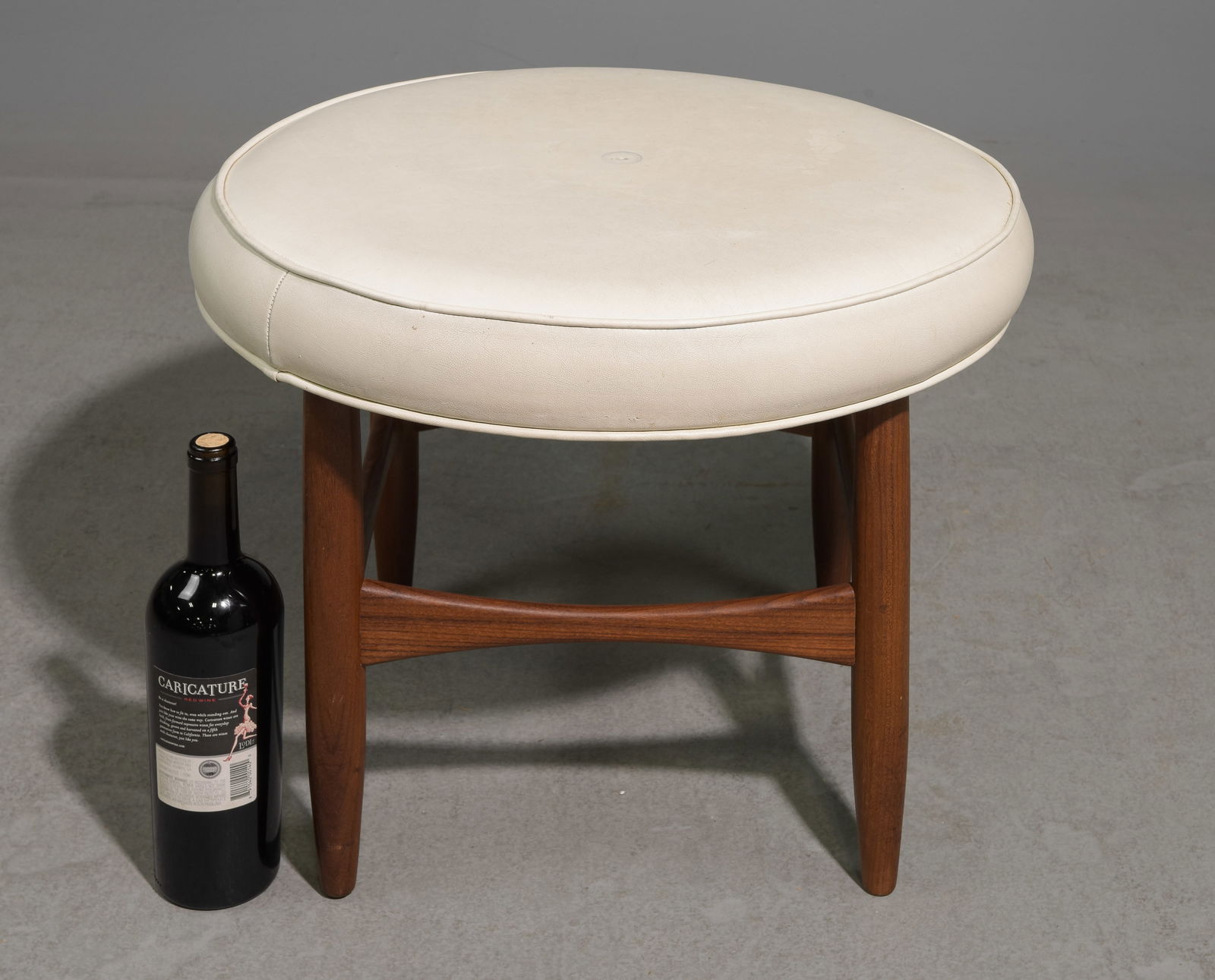 Round Mid Century Modern Stool by Kofod Larsen (1 of 5)