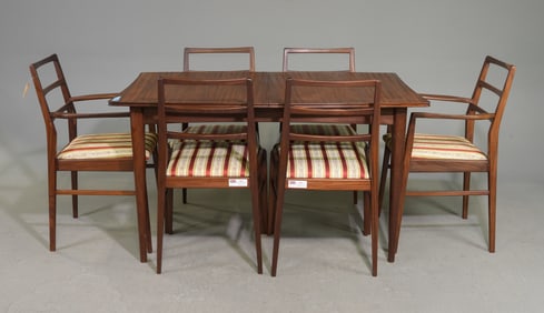 Mid Century Modern Dining Table & 6 Chairs