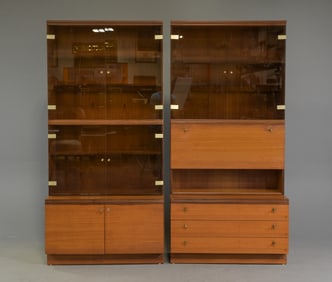 2 Mid Century Modern Wall Units / Cabinets