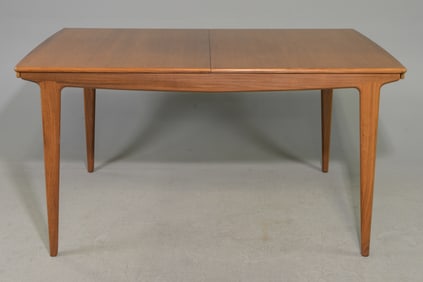 Mid Century Modern Dining Table with Pop Up Leaf