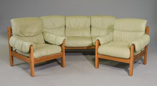 Ekornes Mid Century Modern 3 Piece Sofa Set