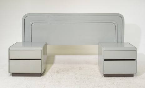 3pc - Lane Furniture Headboard & 2 Nightstands