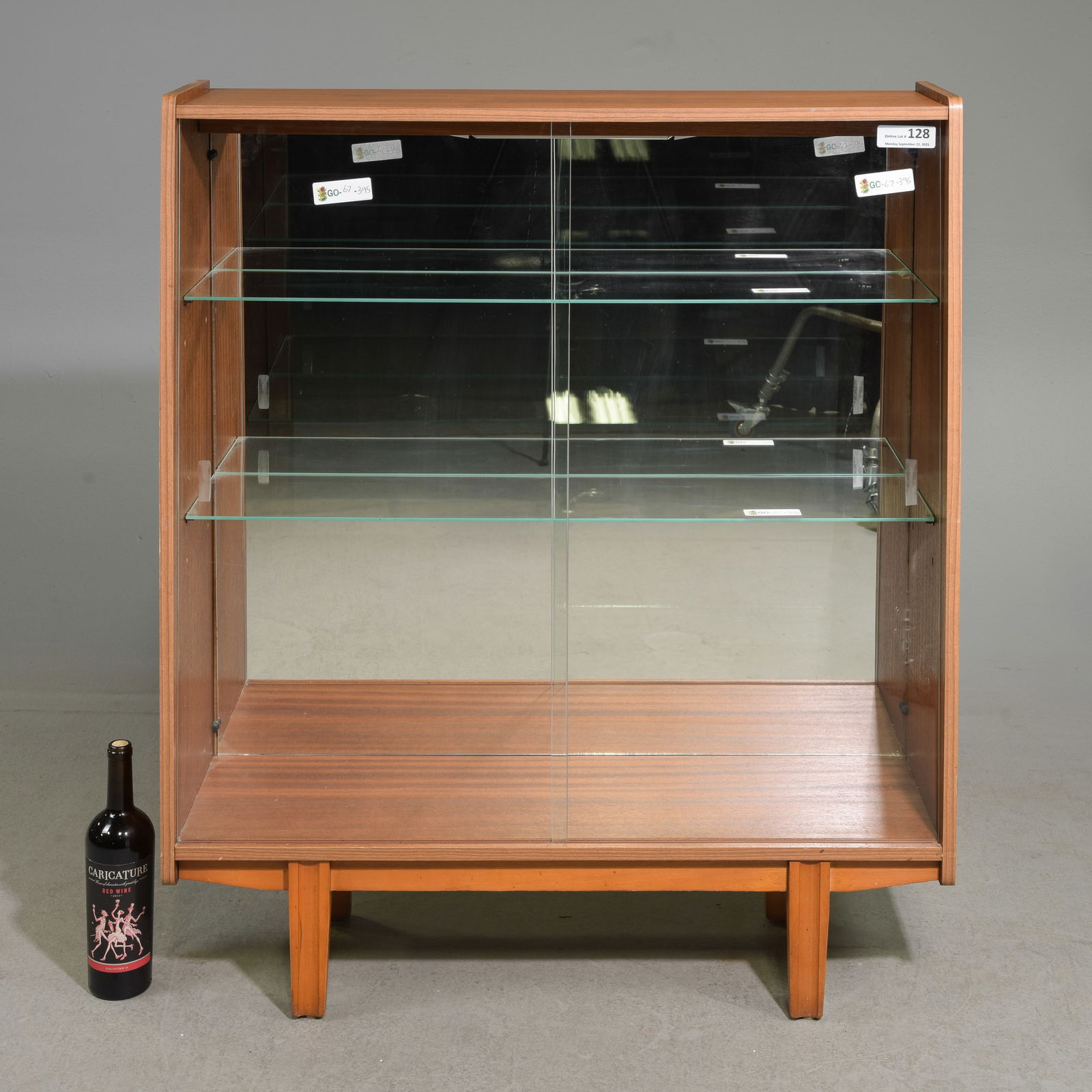 Mid Century Modern Sliding Glass Door Cabinet (1 of 3)