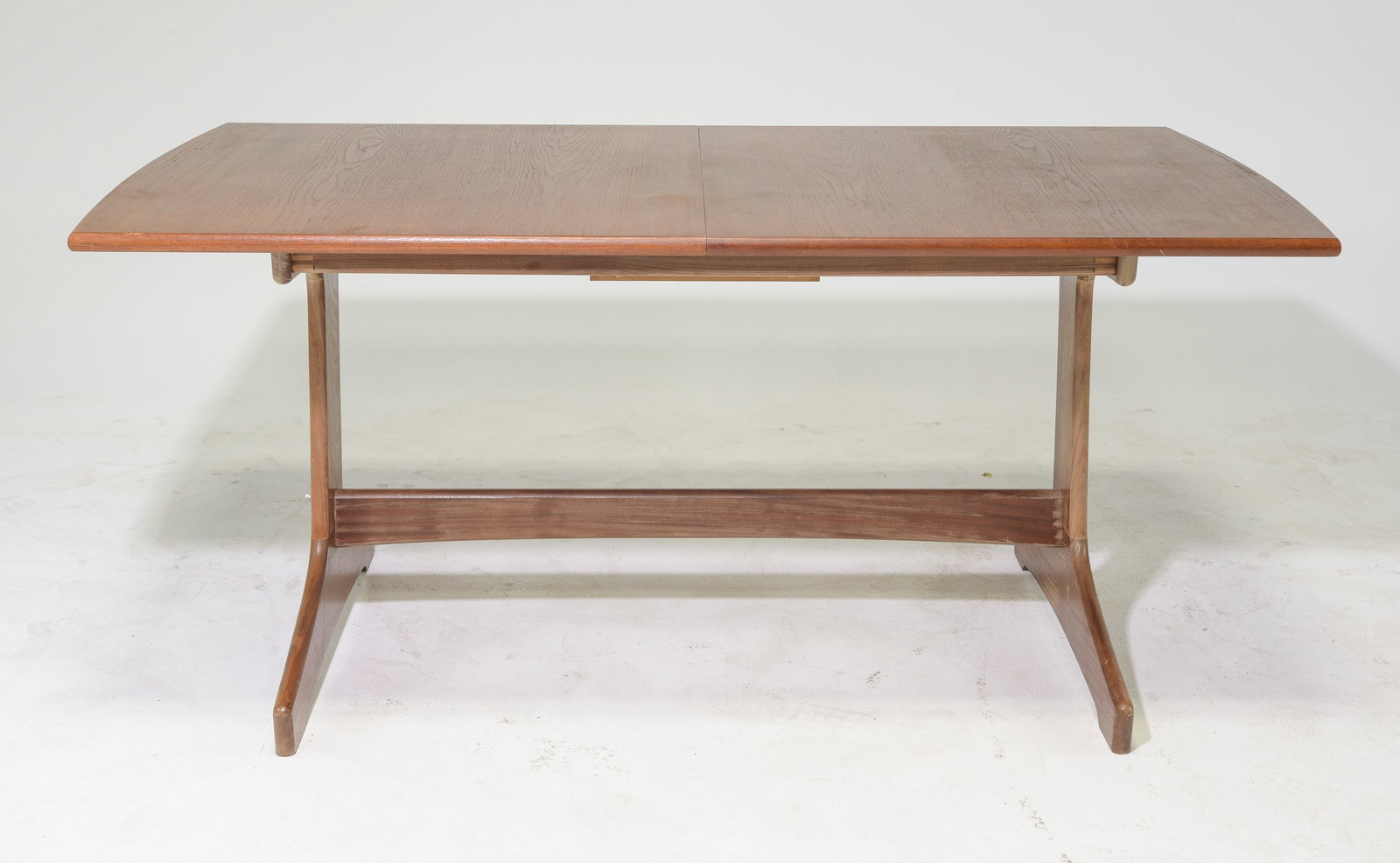 Mid Century Modern Dining Table - Vanson: Danish Modern Style Teak Dining Table with Pop Up / Butterfly Leaf by Vanson - 28.5 in tall x 64 x 34, Leaf adds an additional 12 inches