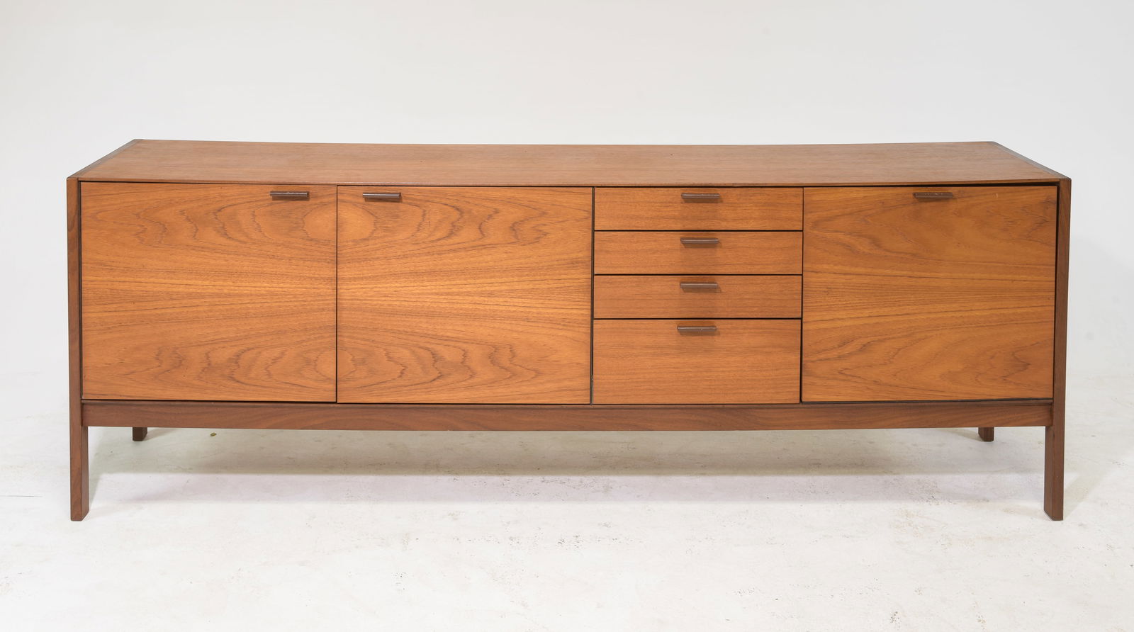 Mid Century Modern Teak Sideboard with Leather Pulls (1 of 7)