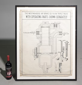 Framed Westinghouse Air Brake Diagram #1