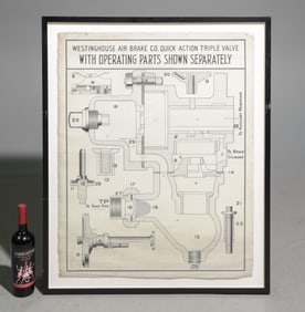 Framed Westinghouse Air Brake Diagram #2