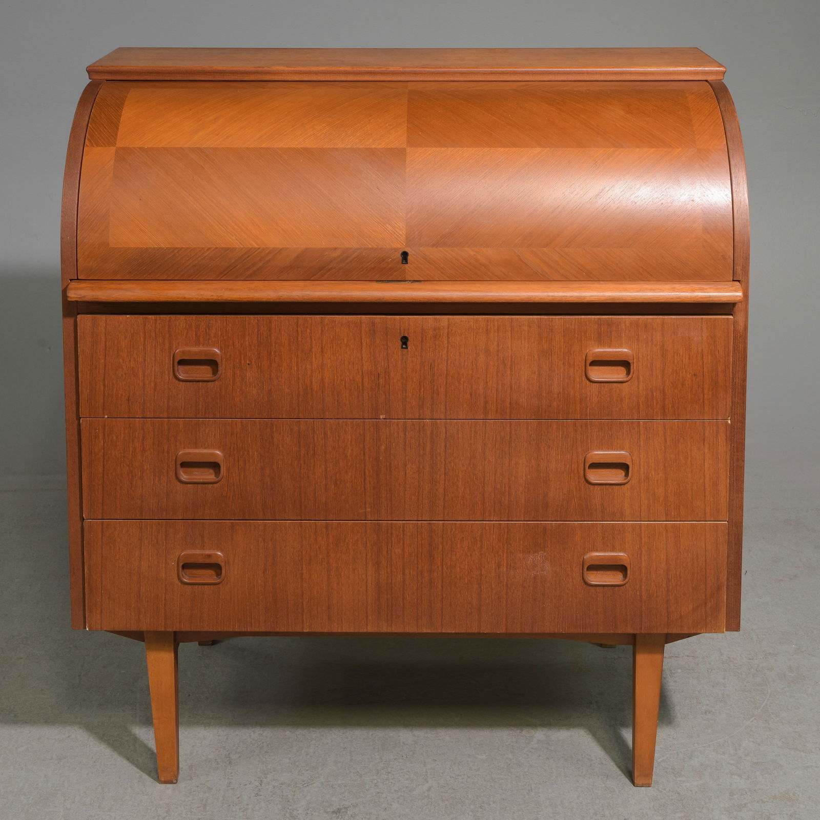 Mid Century Modern Cylinder Roll Top Desk (1 of 3)