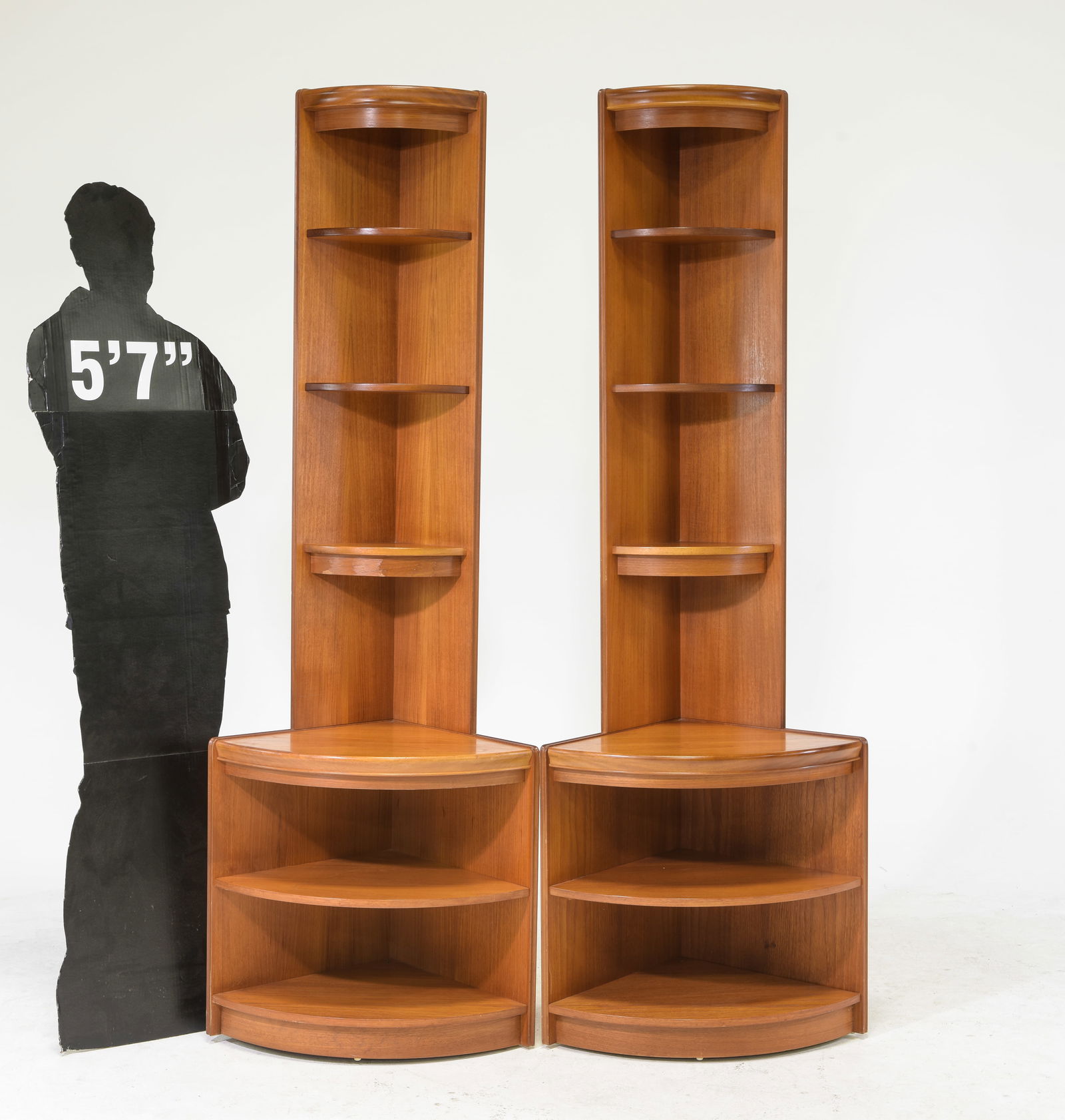 2 Mid Century Modern Corner Shelves / Cabinets (1 of 4)