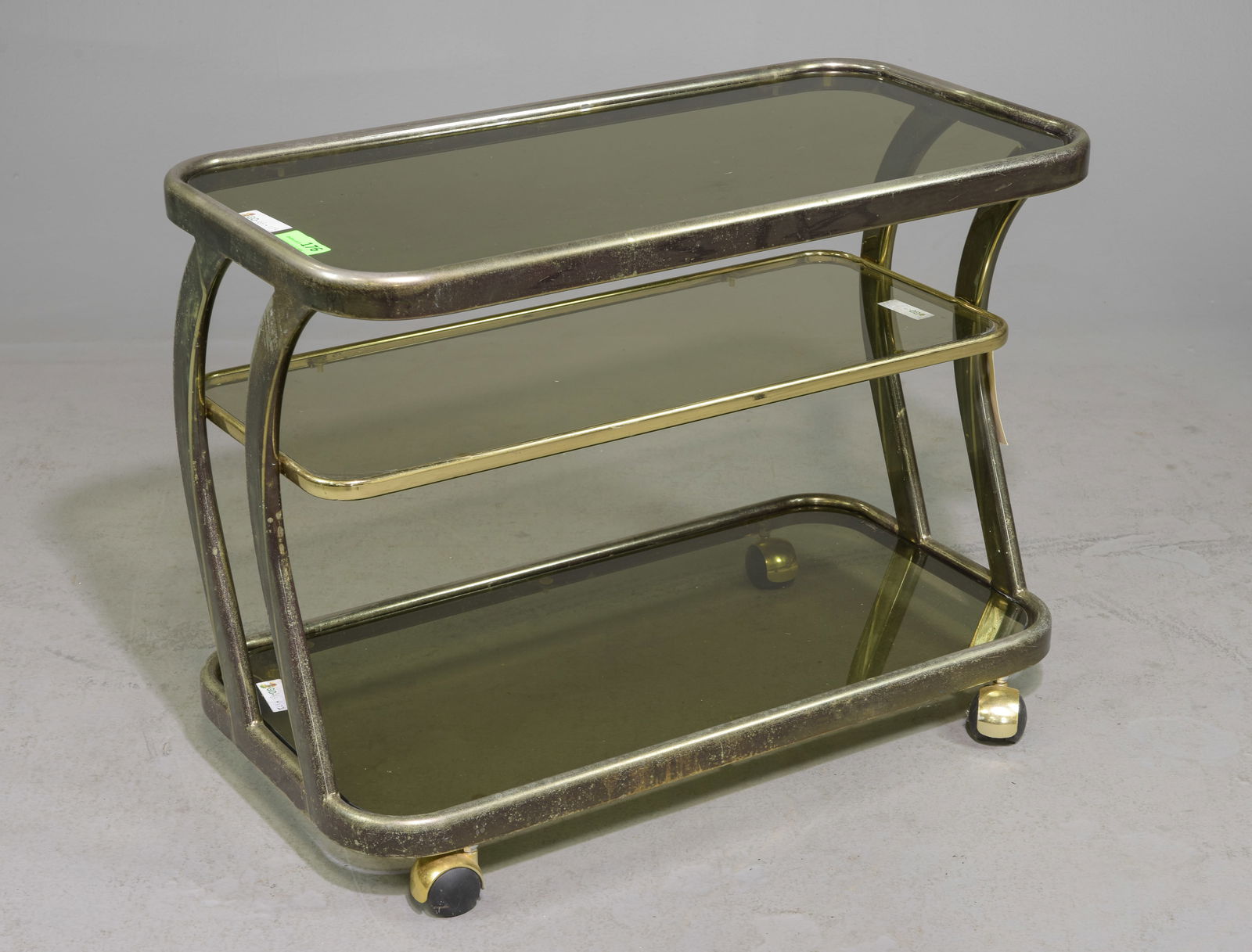 Art Deco Style Three Tier Trolley / Bar Cart (1 of 4)
