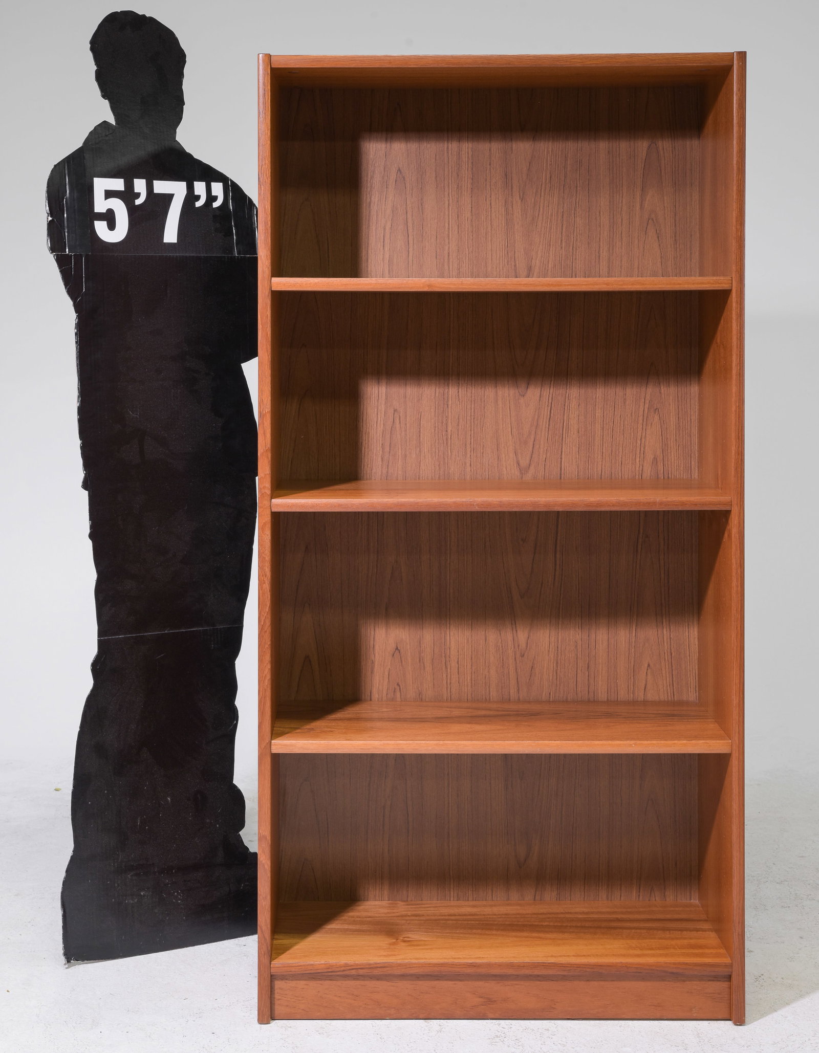 Mid Century Modern Bookshelf: Danish Modern Style Bookshelf - 61 in tall x 30.5 x 11.5
