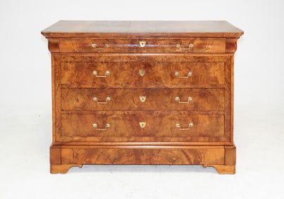 Louis Philippe Style Burled Walnut Chest