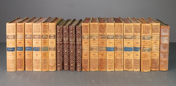 20 Assorted Leather Bound European Books #1