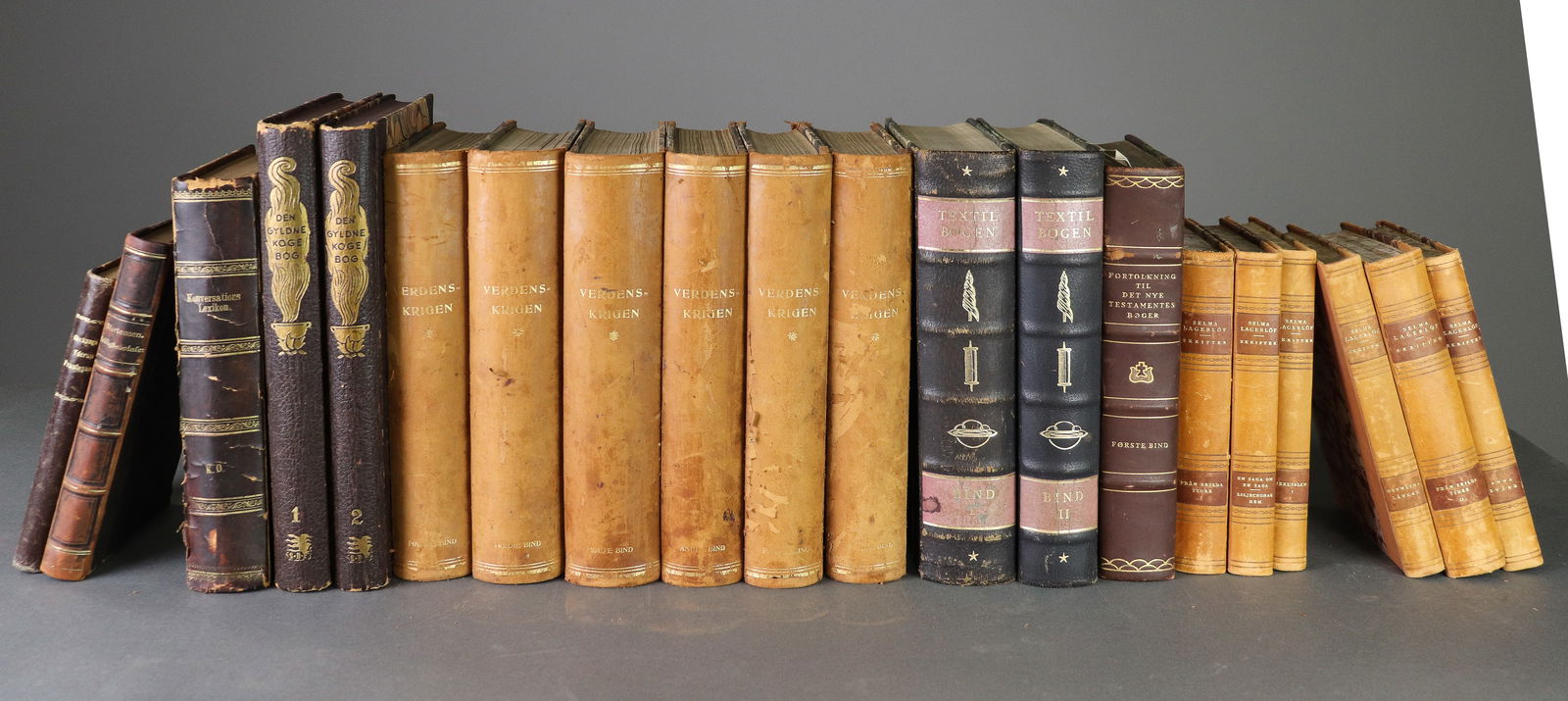 20 Assorted Leather Bound European Books #2 (1 of 10)
