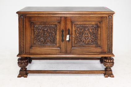 Spanish Renaissance Style Carved Oak Buffet