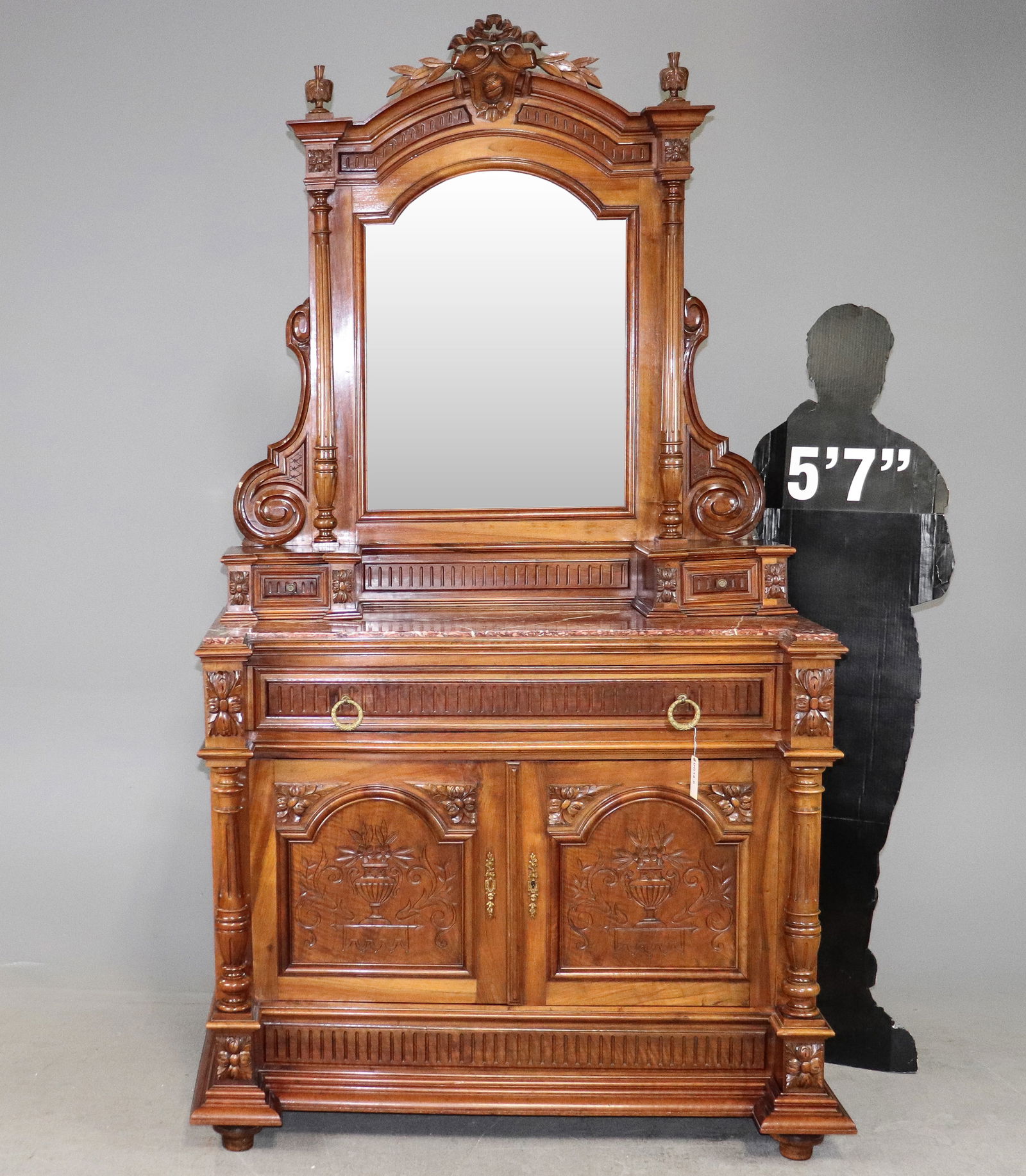 Napoleon III Style Marble Top Mirror Back Dresser (1 of 15)