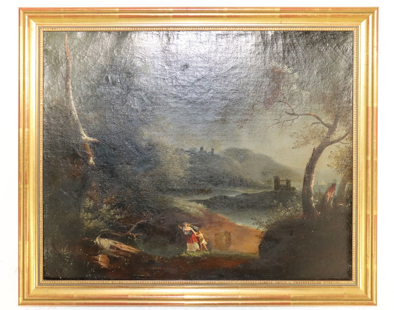 Small French Gold Framed Oil On Canvas Landscape #2 (1 of 4)